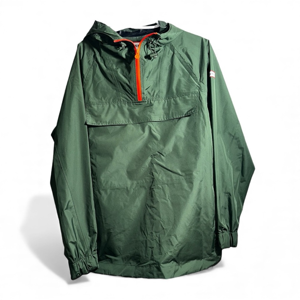 Hunter x‎ Target Rain Jacket Men's Green Orange Rain Jacket Hood Small Pullover